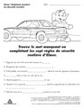 Trouve le mot manquant en complétant les sept règles de sécurité routière d’Elmer.