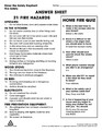 * Answer Page: Find 21 hazards and Home Fire Quiz